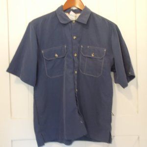 The North Face Short Sleeve Button Up Mesh Vented Outdoor Fishing Shirt Men's S